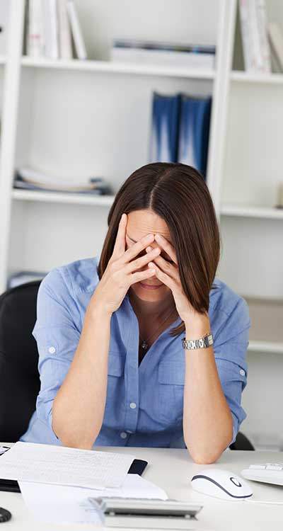 Stressed Adult at Work