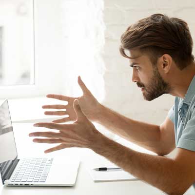 stuck of state mind in the office